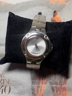 Movado Silver-Tone Round Dial Bracelet Watch
